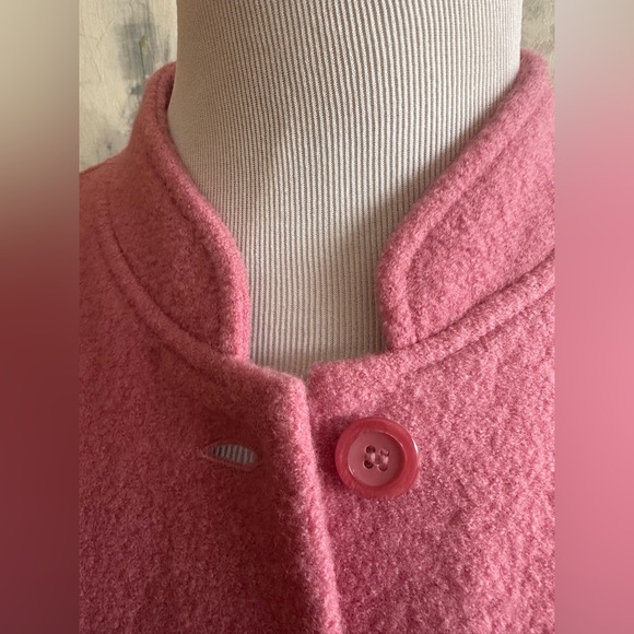 Norm Thompson 100% Wool Light Pink Button Up Sweater Jacket. Front Pockets - Picture 2 of 15